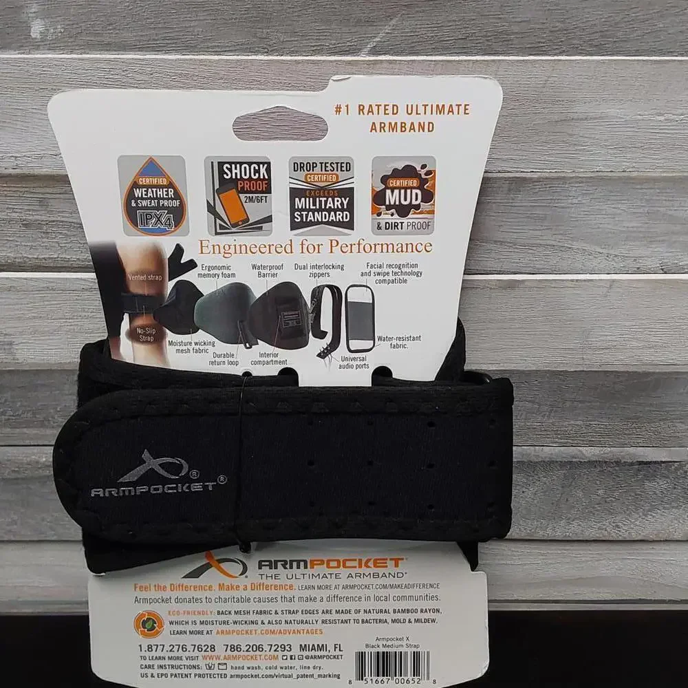 Armpocket X armband | iPhone 15/14/13/12, Galaxy S20/S10 | Medium Strap